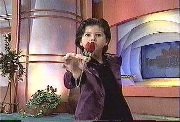 Chris Abraham durante una aparición infantil en televisión